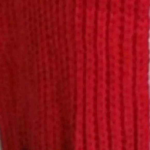 BURGUNDY KNITTED SCARF WITH POCKETS - Picture 2 of 2